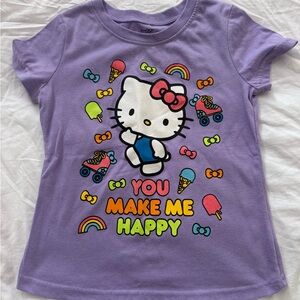 Hello Kitty Lavender Graphic Tee with Neon Accents